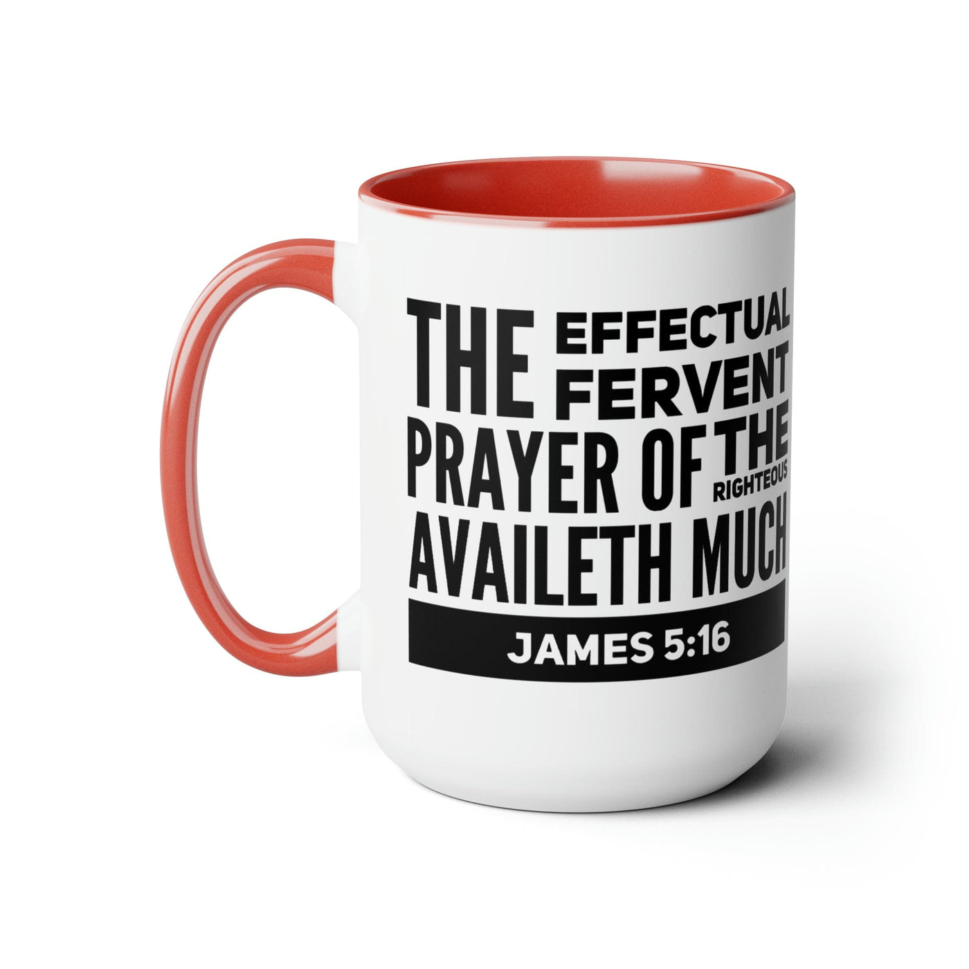 Accent Ceramic Coffee Mug 15oz - The Effectual Fervent Prayer Black