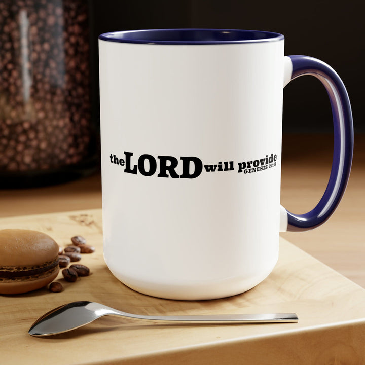 Accent Ceramic Coffee Mug 15oz - the Lord will Provide - Genesis 22:14