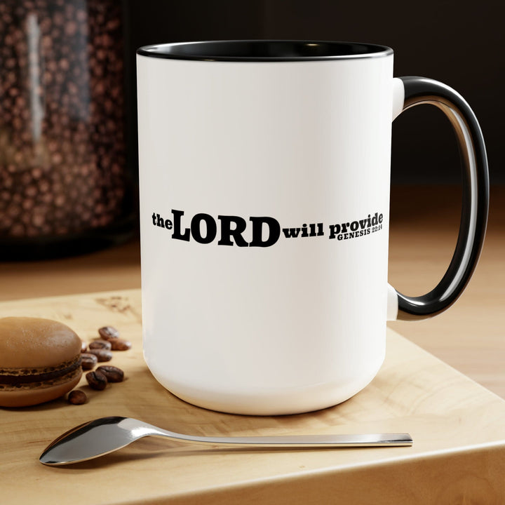 Accent Ceramic Coffee Mug 15oz - the Lord will Provide - Genesis 22:14