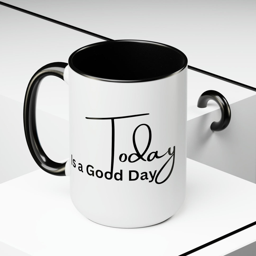 Accent Ceramic Coffee Mug 15oz - Today is a Good Day Black Illustration