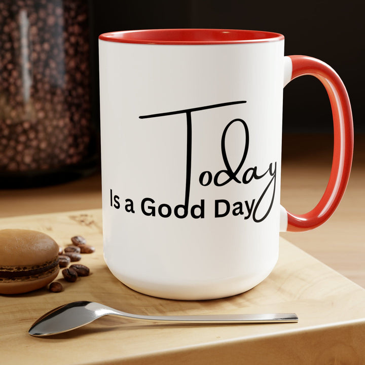 Accent Ceramic Coffee Mug 15oz - Today is a Good Day Black Illustration