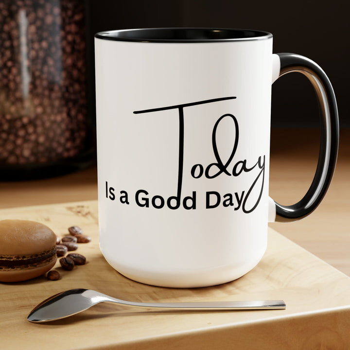 Accent Ceramic Coffee Mug 15oz - Today is a Good Day Black Illustration