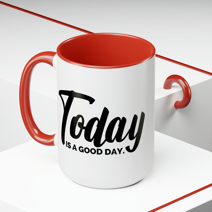 Accent Ceramic Coffee Mug 15oz - Today is a Good Day Black Illustration