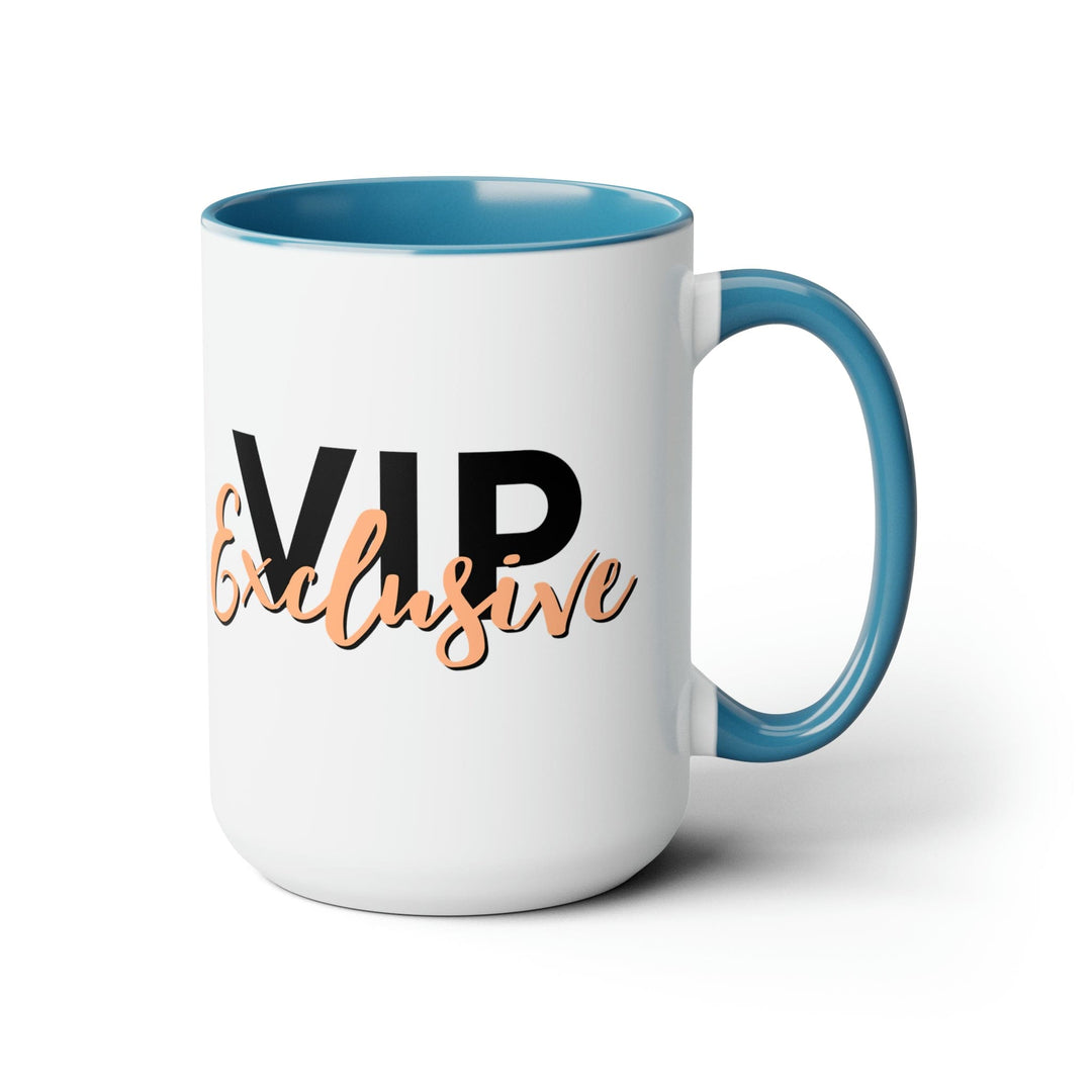 Accent Ceramic Coffee Mug 15oz - Vip Exclusive Black and Beige - Affirmation