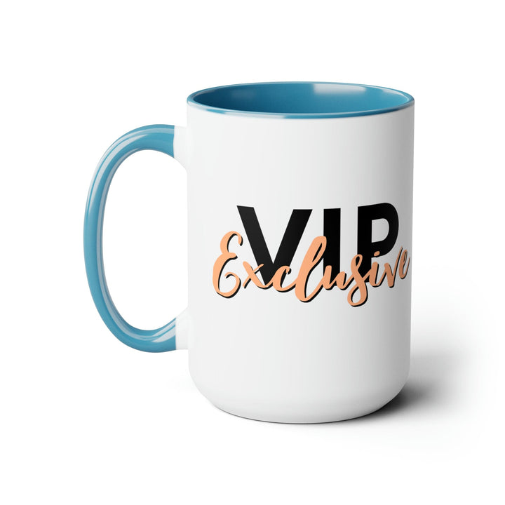 Accent Ceramic Coffee Mug 15oz - Vip Exclusive Black and Beige - Affirmation