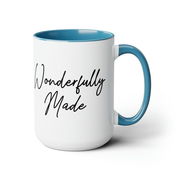 Accent Ceramic Coffee Mug 15oz - Wonderfully Made Black Illustration