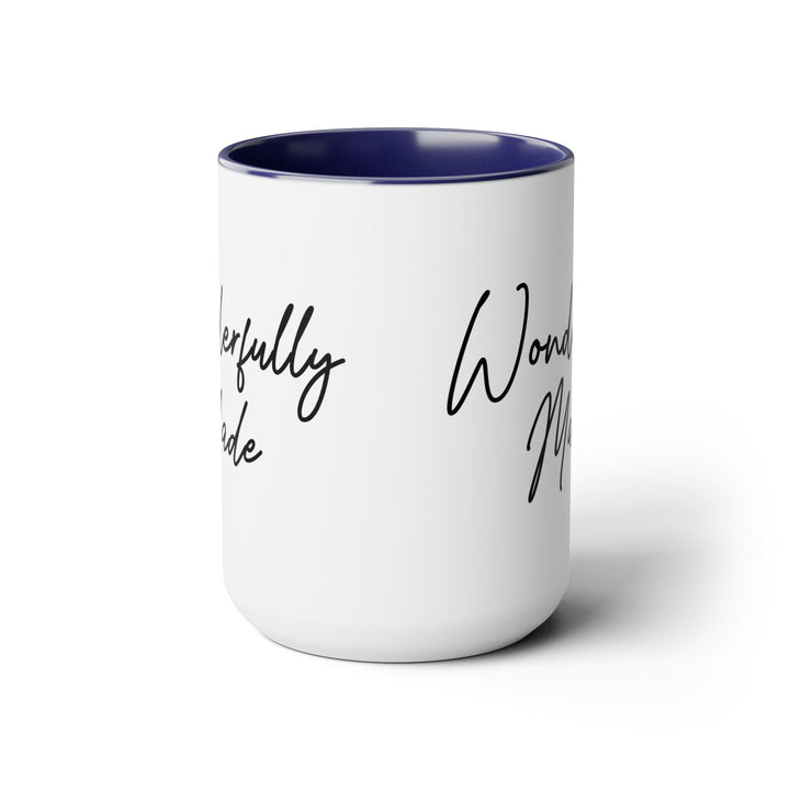 Accent Ceramic Coffee Mug 15oz - Wonderfully Made Black Illustration