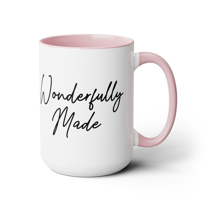 Accent Ceramic Coffee Mug 15oz - Wonderfully Made Black Illustration