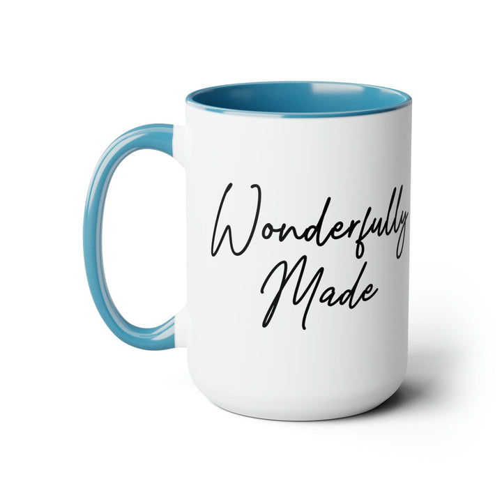 Accent Ceramic Coffee Mug 15oz - Wonderfully Made Black Illustration