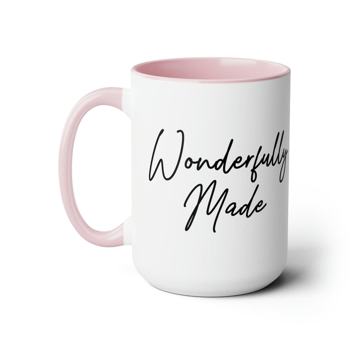 Accent Ceramic Coffee Mug 15oz - Wonderfully Made Black Illustration