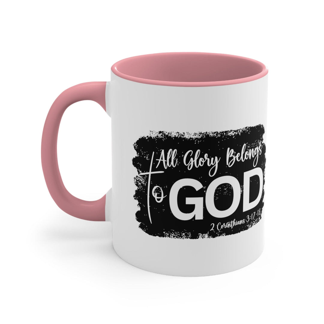 Accent Ceramic Mug 11oz All Glory Belongs to God Christian Illustration Black