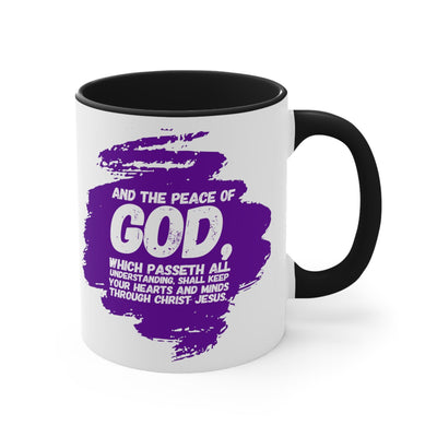 Accent Ceramic Mug 11oz And The Peace Of God Purple - Decorative | Ceramic Mugs
