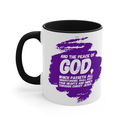 Accent Ceramic Mug 11oz And The Peace Of God Purple - Decorative | Ceramic Mugs