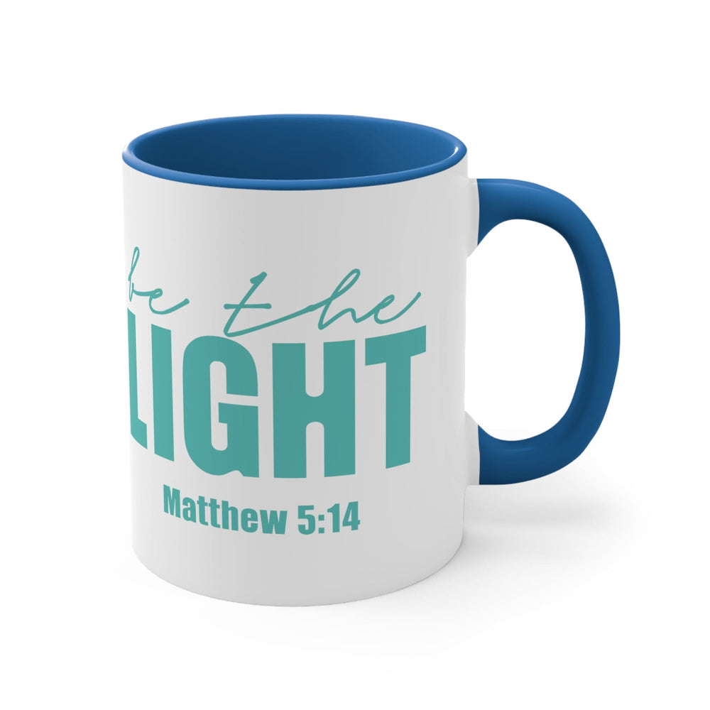 Accent Ceramic Mug 11oz be the Light Inspirational Art Illustration Green