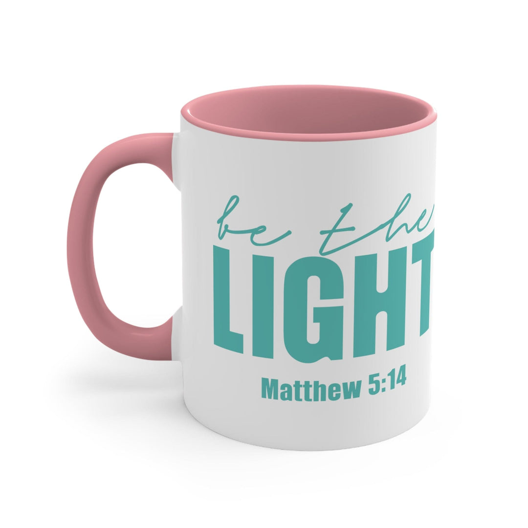 Accent Ceramic Mug 11oz be the Light Inspirational Art Illustration Green