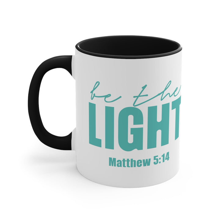 Accent Ceramic Mug 11oz be the Light Inspirational Art Illustration Green