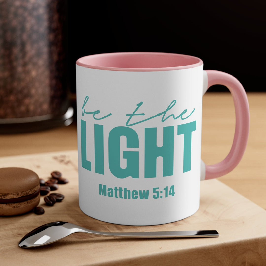 Accent Ceramic Mug 11oz be the Light Inspirational Art Illustration Green