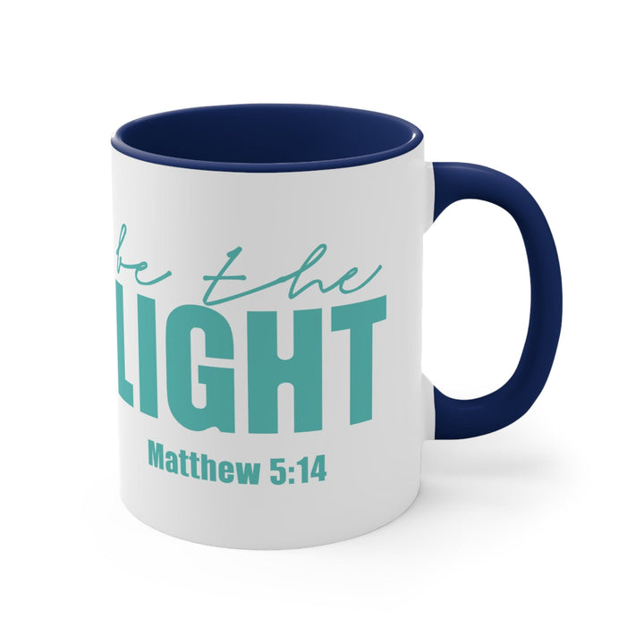 Accent Ceramic Mug 11oz be the Light Inspirational Art Illustration Green