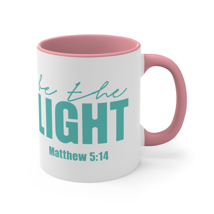 Accent Ceramic Mug 11oz be the Light Inspirational Art Illustration Green