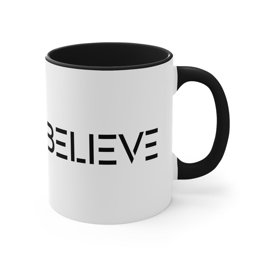 Accent Ceramic Mug 11oz Believe Black Print - Decorative | Ceramic Mugs | 11oz