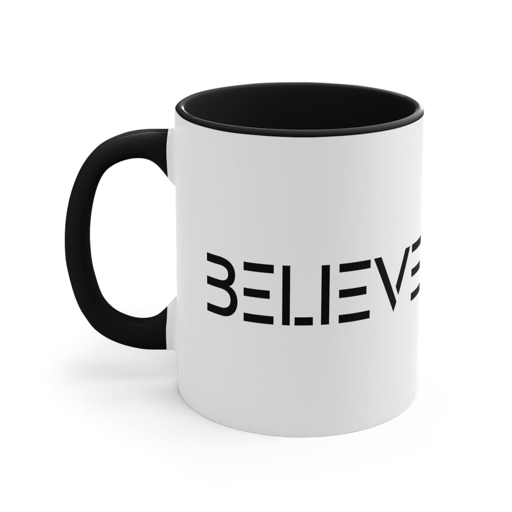 Accent Ceramic Mug 11oz Believe Black Print - Decorative | Ceramic Mugs | 11oz