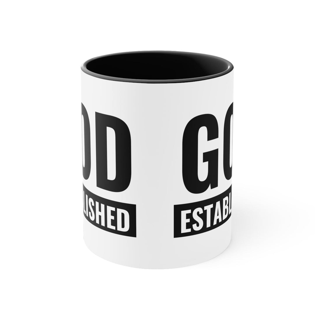 Accent Ceramic Mug 11oz God Established - Decorative | Ceramic Mugs | 11oz