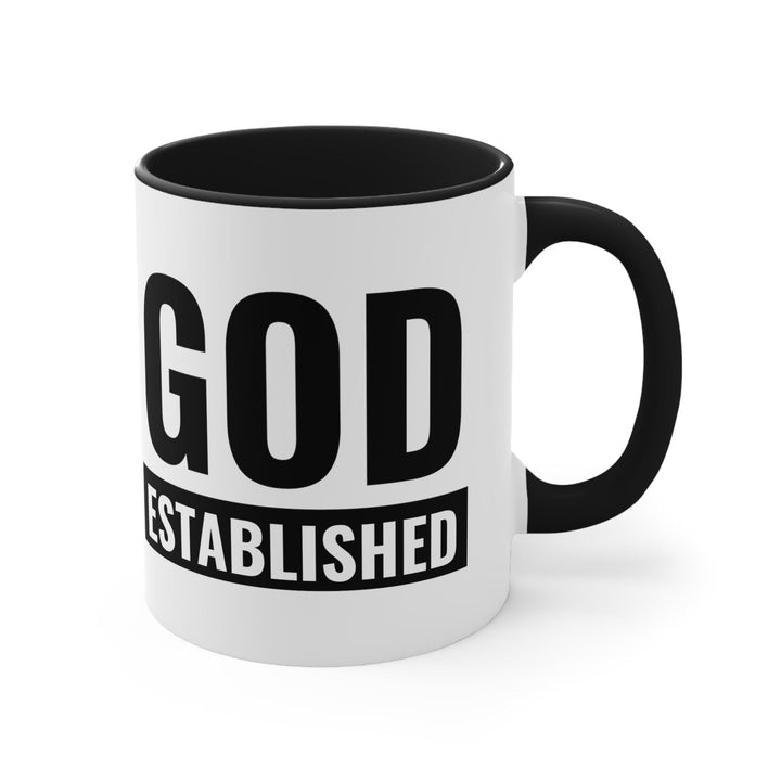 Accent Ceramic Mug 11oz God Established - Decorative | Ceramic Mugs | 11oz