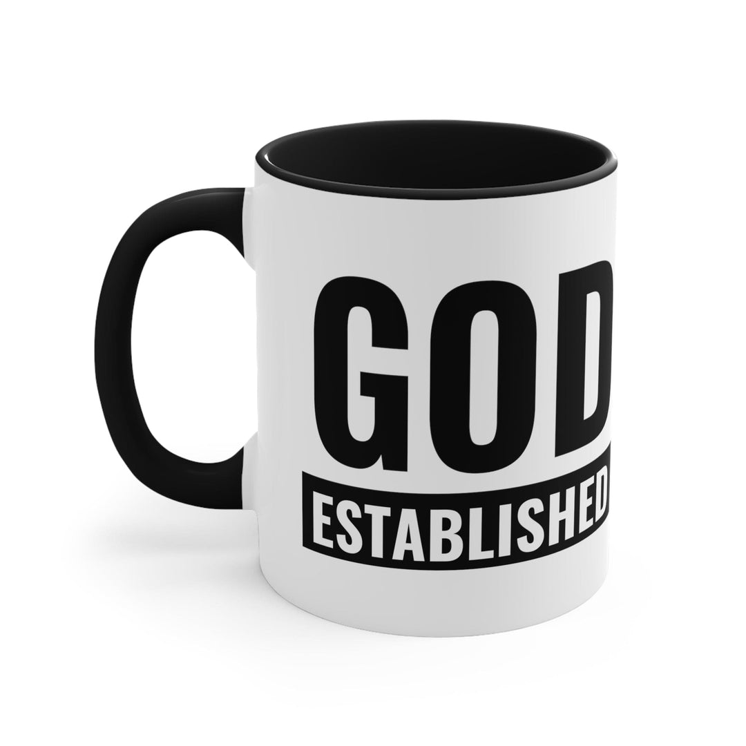 Accent Ceramic Mug 11oz God Established - Decorative | Ceramic Mugs | 11oz