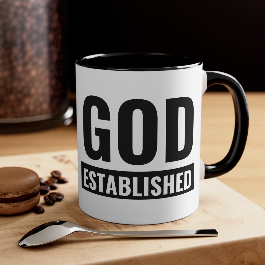 Accent Ceramic Mug 11oz God Established - Decorative | Ceramic Mugs | 11oz