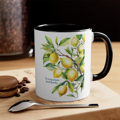Accent Ceramic Mug 11oz In Every Season Find Beauty Lemon Tree - Decorative
