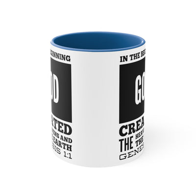 Accent Ceramic Mug 11oz In The Beginning Print - Decorative | Mugs
