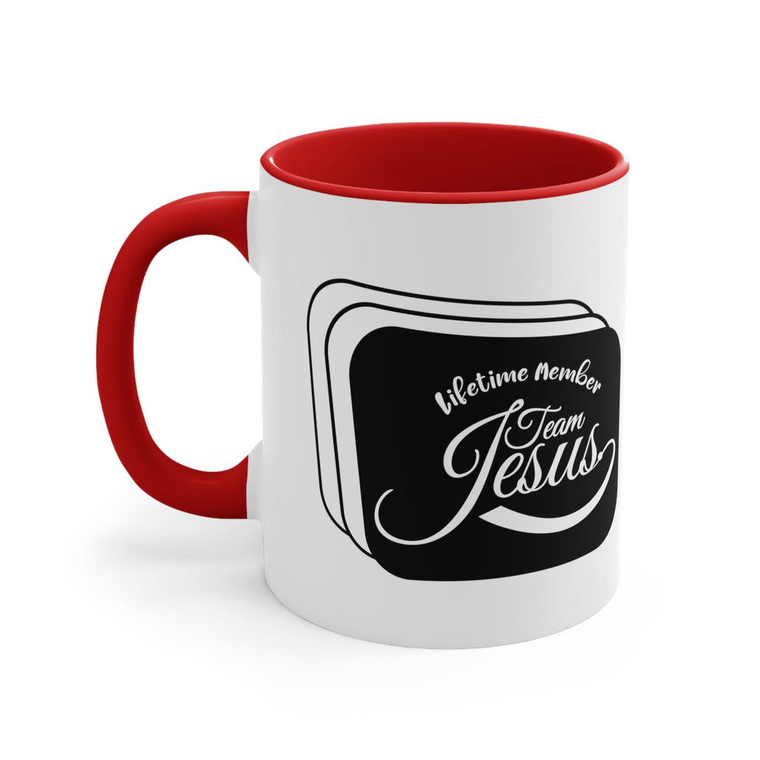 Accent Ceramic Mug 11oz Lifetime Member Team Jesus - Decorative | Ceramic Mugs