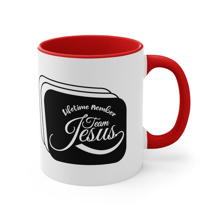 Accent Ceramic Mug 11oz Lifetime Member Team Jesus - Decorative | Ceramic Mugs