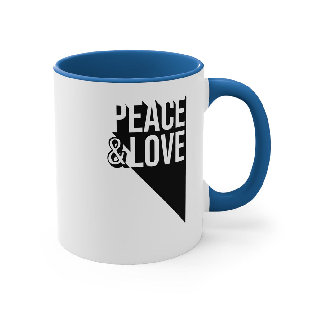 Accent Ceramic Mug 11oz Peace and Love Duo Illustration - Decorative | Ceramic