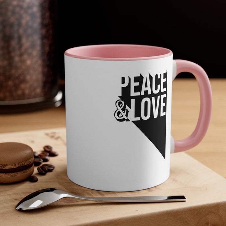 Accent Ceramic Mug 11oz Peace and Love Duo Illustration - Decorative | Ceramic