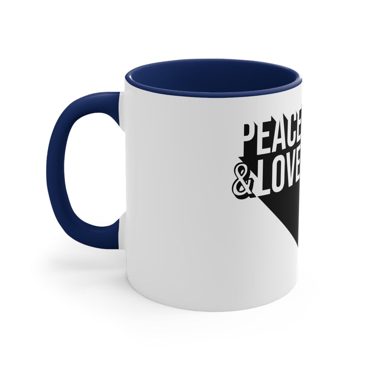 Accent Ceramic Mug 11oz Peace and Love Duo Illustration - Decorative | Ceramic