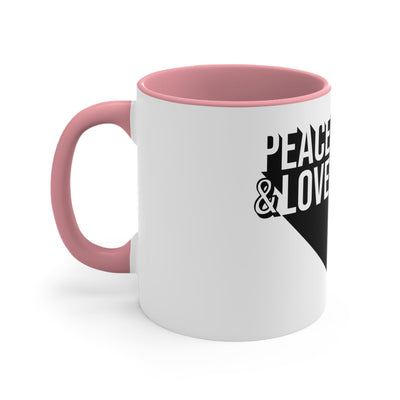 Accent Ceramic Mug 11oz Peace And Love Duo Illustration - Decorative | Mugs
