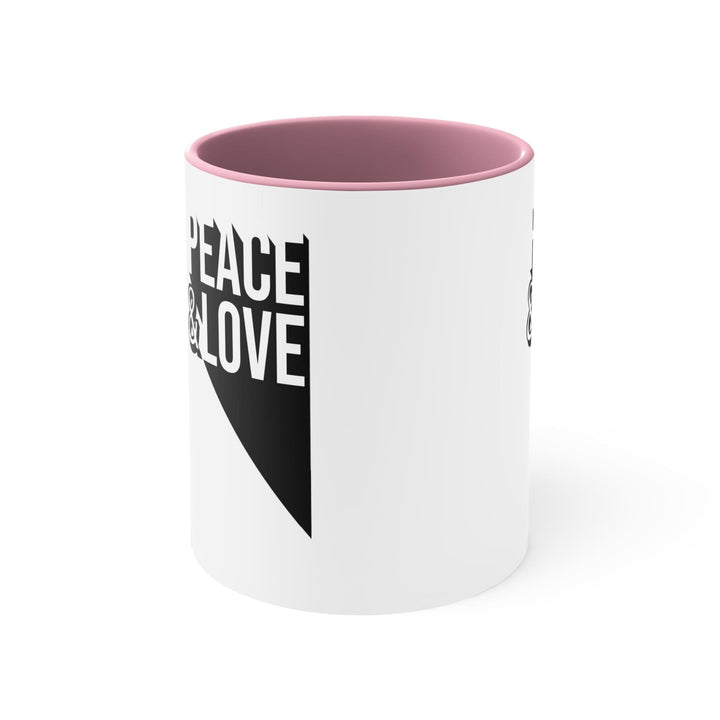 Accent Ceramic Mug 11oz Peace and Love Duo Illustration - Decorative | Ceramic