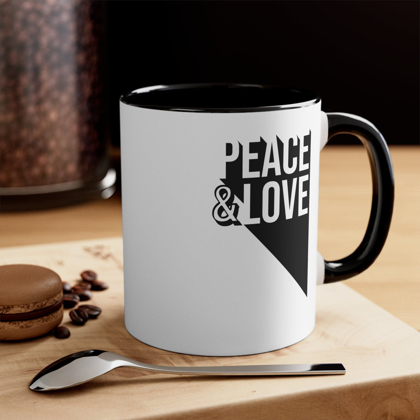 Accent Ceramic Mug 11oz Peace And Love Duo Illustration - Decorative | Mugs