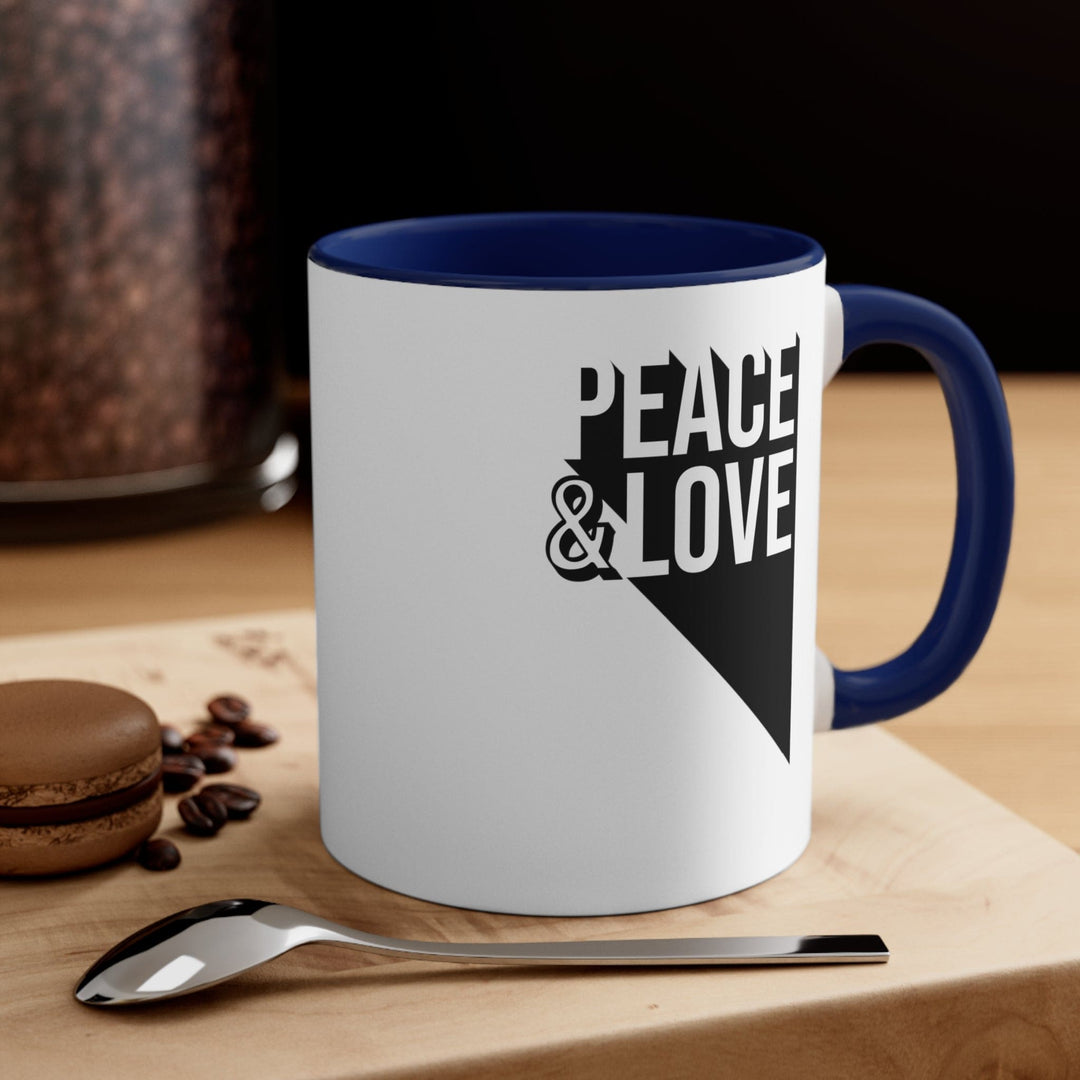 Accent Ceramic Mug 11oz Peace and Love Duo Illustration - Decorative | Ceramic