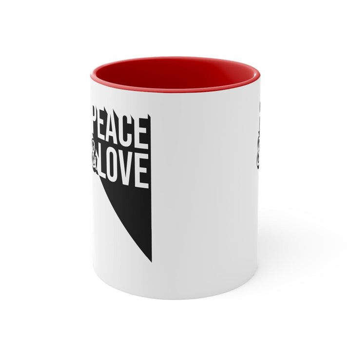 Accent Ceramic Mug 11oz Peace and Love Duo Illustration - Decorative | Ceramic