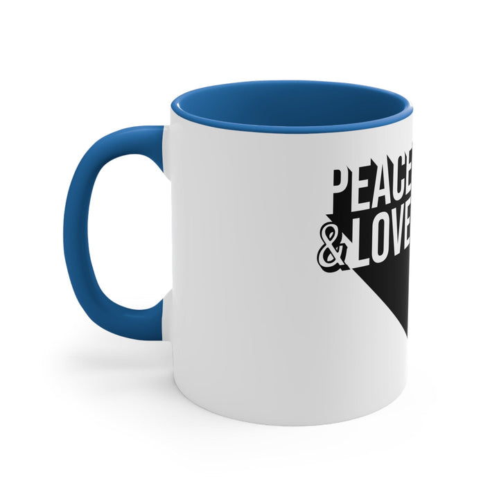 Accent Ceramic Mug 11oz Peace and Love Duo Illustration - Decorative | Ceramic