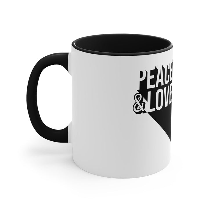 Accent Ceramic Mug 11oz Peace and Love Duo Illustration - Decorative | Ceramic