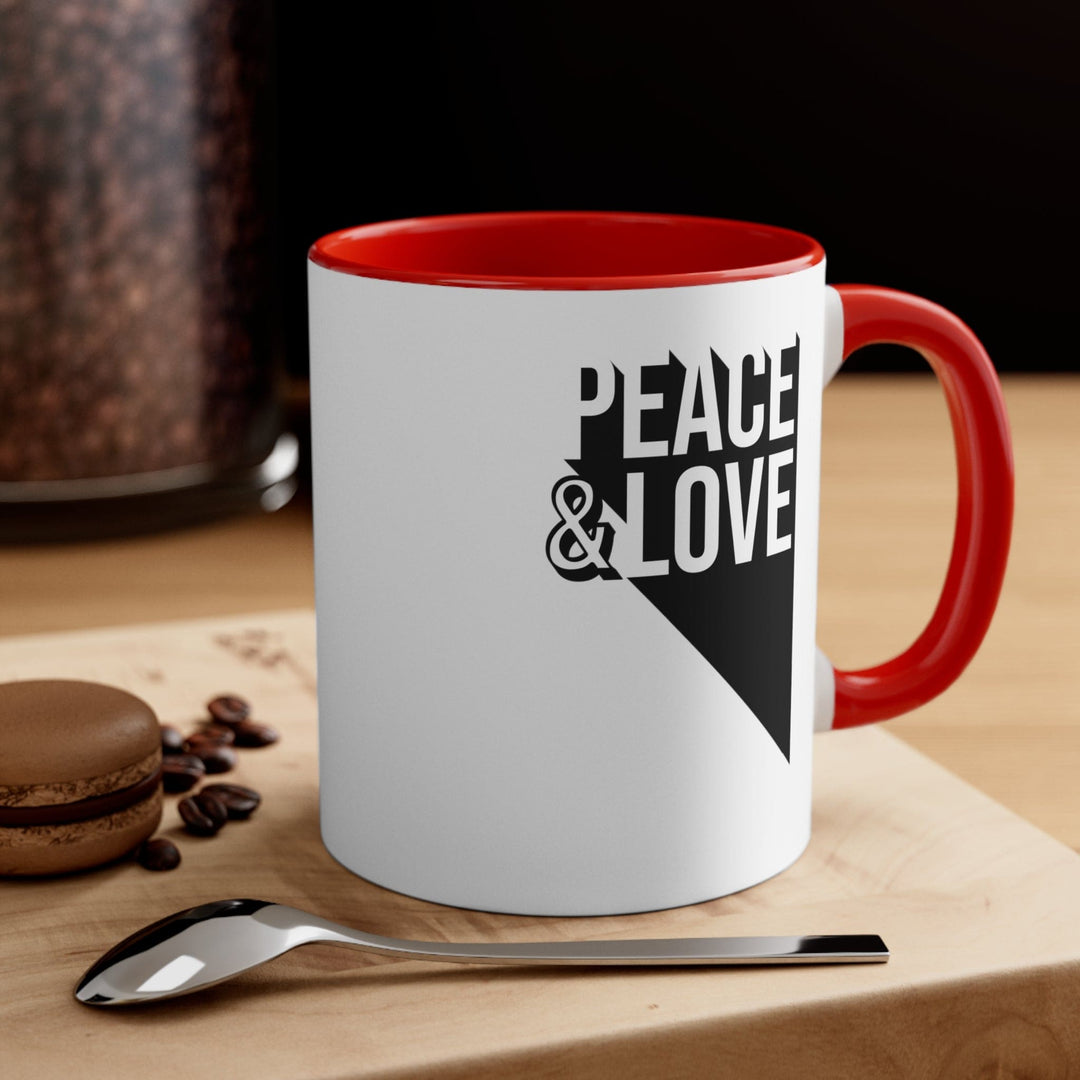 Accent Ceramic Mug 11oz Peace and Love Duo Illustration - Decorative | Ceramic