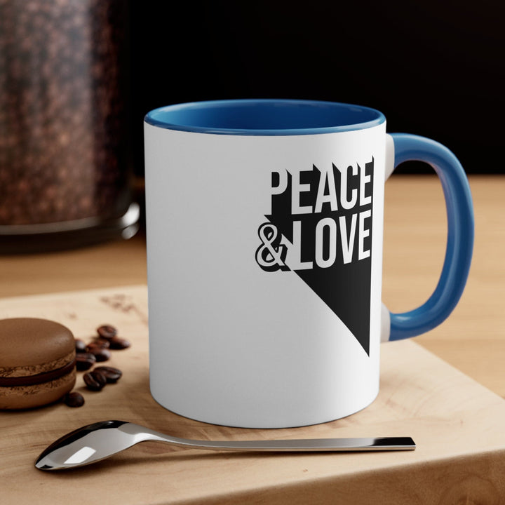 Accent Ceramic Mug 11oz Peace and Love Duo Illustration - Decorative | Ceramic