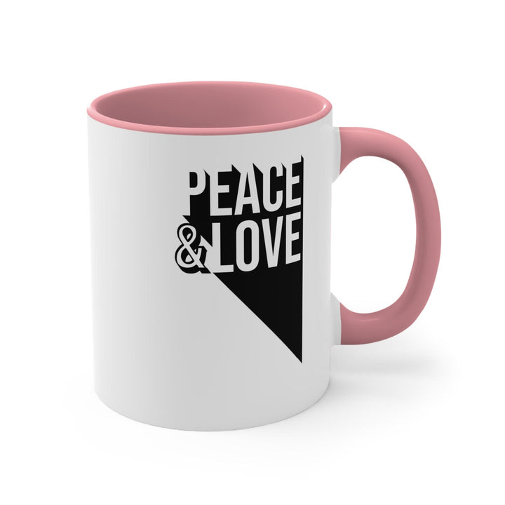 Accent Ceramic Mug 11oz Peace and Love Duo Illustration - Decorative | Ceramic