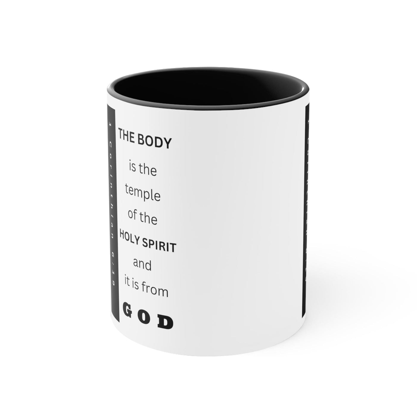 Accent Ceramic Mug 11oz The Body Is The Temple Print - Decorative | Ceramic