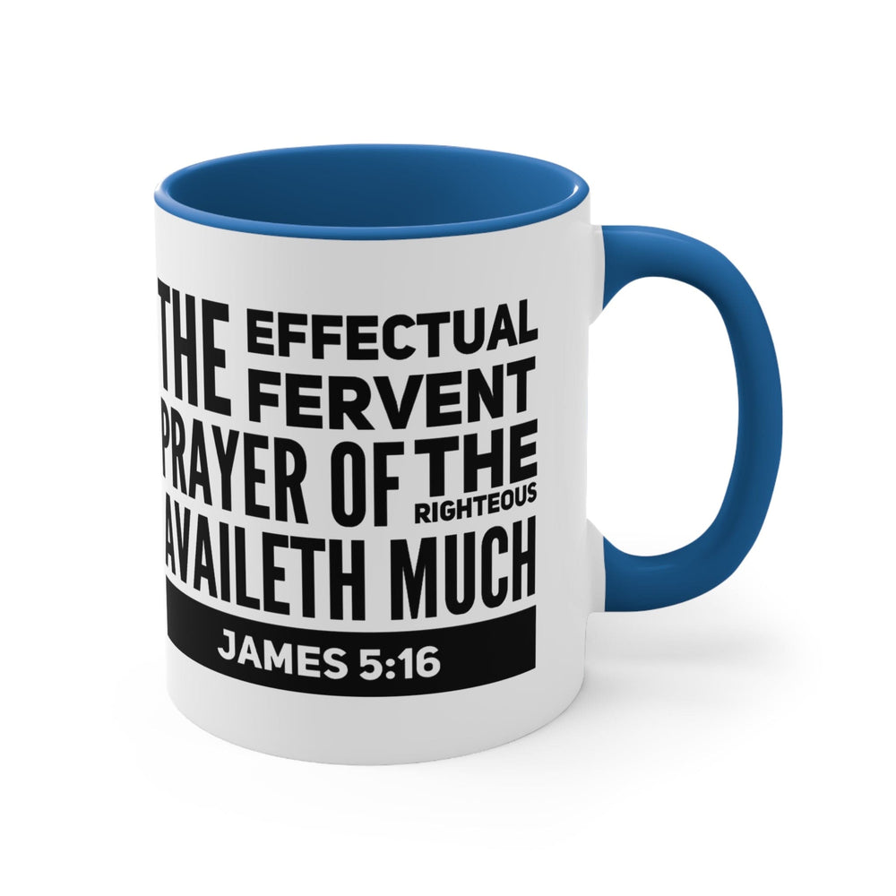 Accent Ceramic Mug 11oz the Effectual Fervent Prayer Black Illustration