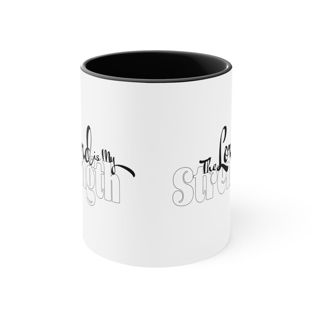 Accent Ceramic Mug 11oz the Lord is my Strength Print - Decorative | Ceramic