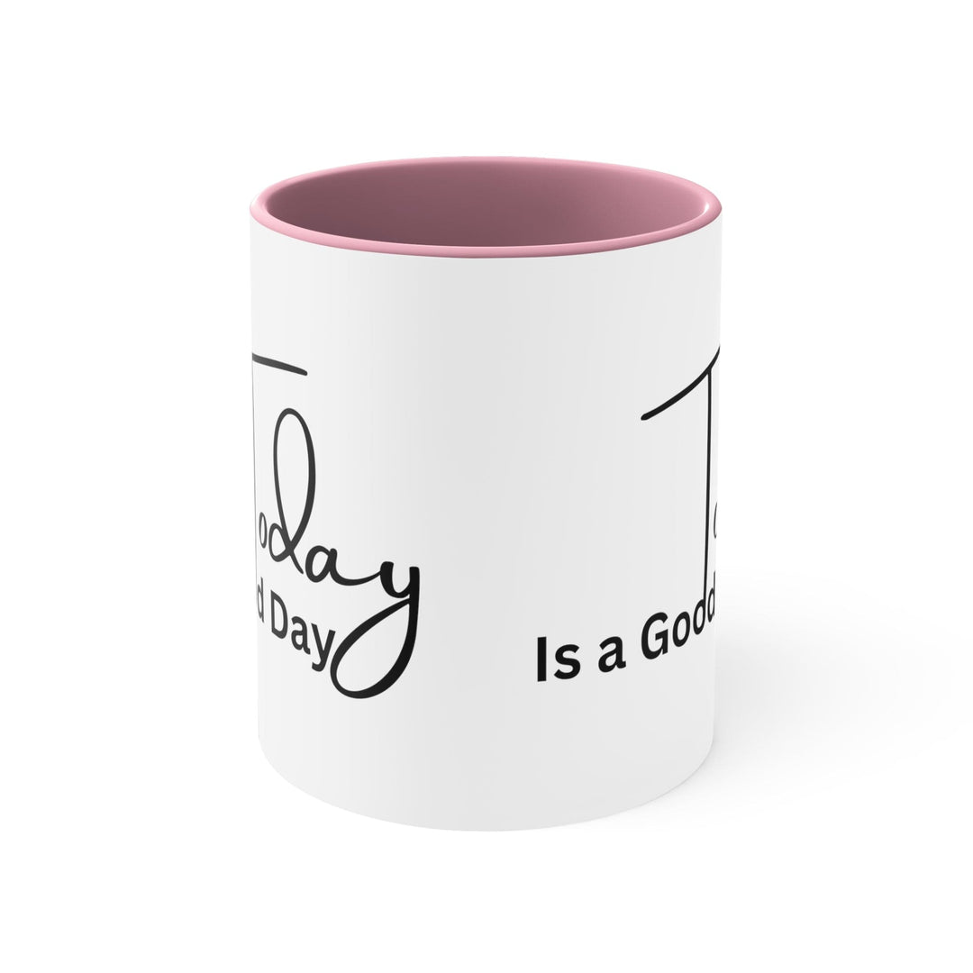 Accent Ceramic Mug 11oz Today Is a Good Day Black Illustration - Decorative